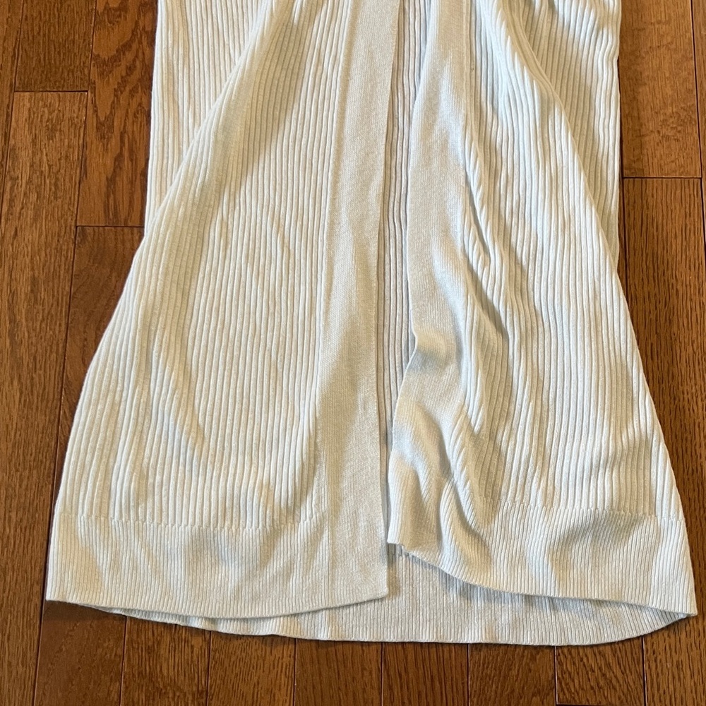Anthropologie Rue and Willow Cream Ribbed Maxi Cardigan - Picture 11 of 16